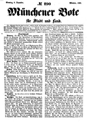 Münchener Bote für Stadt und Land Sonntag 6. Dezember 1857