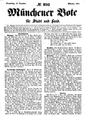 Münchener Bote für Stadt und Land Donnerstag 10. Dezember 1857