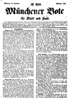 Münchener Bote für Stadt und Land Mittwoch 16. Dezember 1857