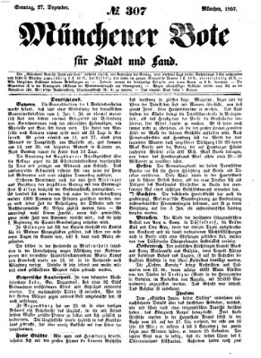 Münchener Bote für Stadt und Land Sonntag 27. Dezember 1857