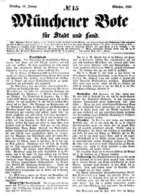 Münchener Bote für Stadt und Land Dienstag 19. Januar 1858