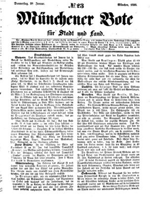 Münchener Bote für Stadt und Land Donnerstag 28. Januar 1858