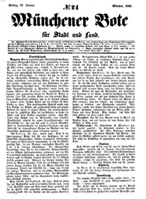 Münchener Bote für Stadt und Land Freitag 29. Januar 1858