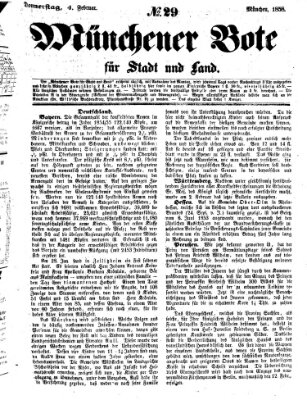 Münchener Bote für Stadt und Land Donnerstag 4. Februar 1858