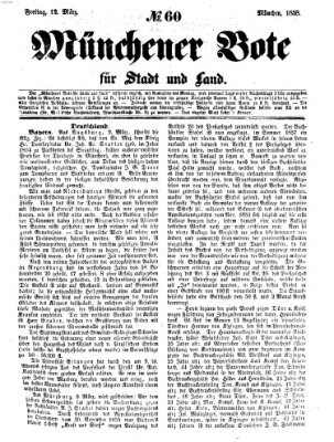 Münchener Bote für Stadt und Land Freitag 12. März 1858