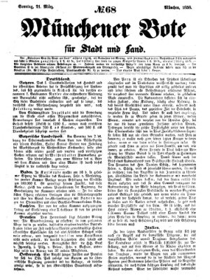 Münchener Bote für Stadt und Land Sonntag 21. März 1858