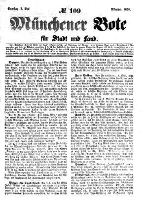 Münchener Bote für Stadt und Land Samstag 8. Mai 1858