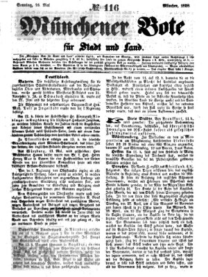 Münchener Bote für Stadt und Land Sonntag 16. Mai 1858