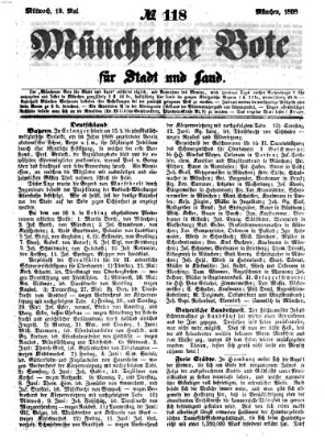 Münchener Bote für Stadt und Land Mittwoch 19. Mai 1858