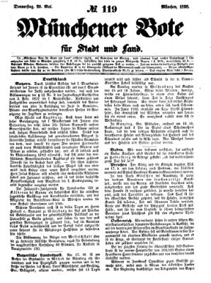 Münchener Bote für Stadt und Land Donnerstag 20. Mai 1858