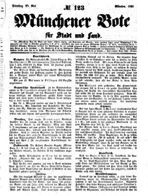 Münchener Bote für Stadt und Land Dienstag 25. Mai 1858