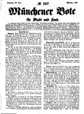 Münchener Bote für Stadt und Land Samstag 29. Mai 1858