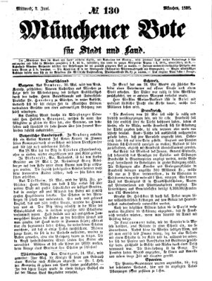 Münchener Bote für Stadt und Land Mittwoch 2. Juni 1858