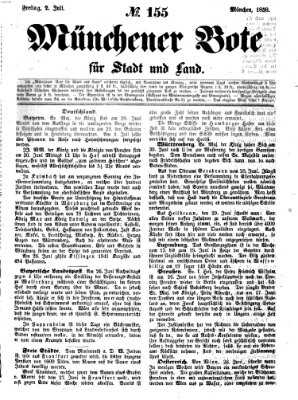 Münchener Bote für Stadt und Land Freitag 2. Juli 1858