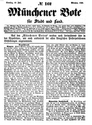 Münchener Bote für Stadt und Land Samstag 10. Juli 1858