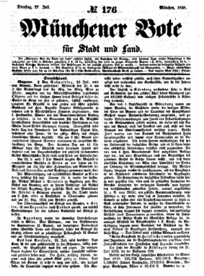 Münchener Bote für Stadt und Land Dienstag 27. Juli 1858