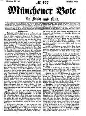 Münchener Bote für Stadt und Land Mittwoch 28. Juli 1858