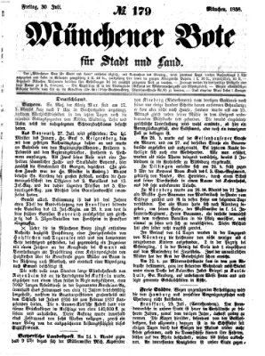 Münchener Bote für Stadt und Land Freitag 30. Juli 1858