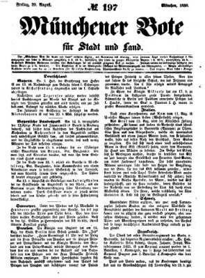 Münchener Bote für Stadt und Land Freitag 20. August 1858