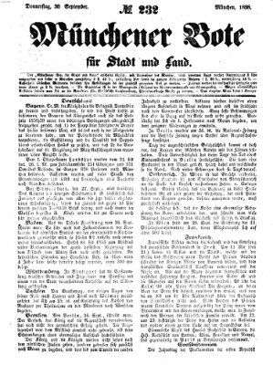 Münchener Bote für Stadt und Land Donnerstag 30. September 1858