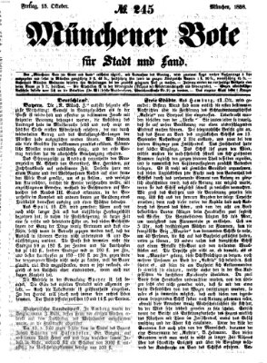 Münchener Bote für Stadt und Land Freitag 15. Oktober 1858