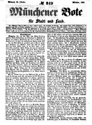 Münchener Bote für Stadt und Land Mittwoch 20. Oktober 1858