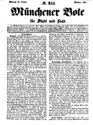 Münchener Bote für Stadt und Land Mittwoch 27. Oktober 1858