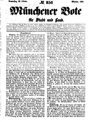 Münchener Bote für Stadt und Land Donnerstag 28. Oktober 1858