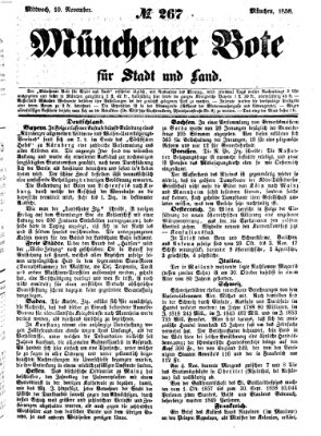 Münchener Bote für Stadt und Land Mittwoch 10. November 1858