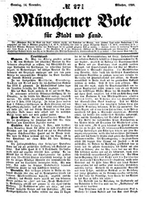 Münchener Bote für Stadt und Land Sonntag 14. November 1858