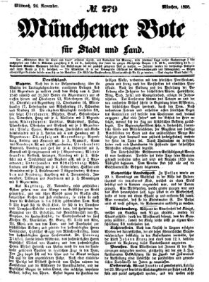 Münchener Bote für Stadt und Land Mittwoch 24. November 1858