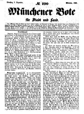 Münchener Bote für Stadt und Land Dienstag 7. Dezember 1858