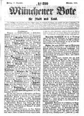 Münchener Bote für Stadt und Land Freitag 17. Dezember 1858