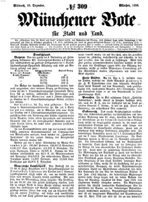 Münchener Bote für Stadt und Land Mittwoch 29. Dezember 1858