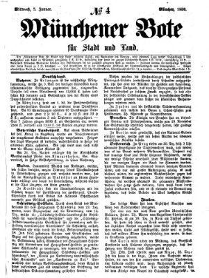 Münchener Bote für Stadt und Land Mittwoch 5. Januar 1859