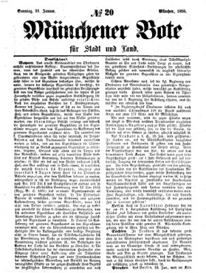 Münchener Bote für Stadt und Land Sonntag 23. Januar 1859