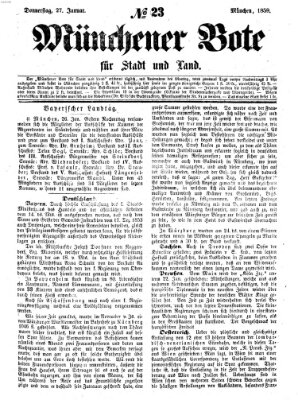 Münchener Bote für Stadt und Land Donnerstag 27. Januar 1859