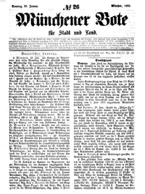 Münchener Bote für Stadt und Land Sonntag 30. Januar 1859