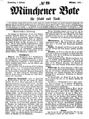 Münchener Bote für Stadt und Land Donnerstag 3. Februar 1859