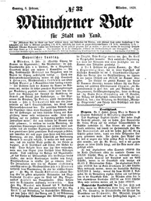 Münchener Bote für Stadt und Land Sonntag 6. Februar 1859