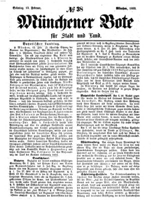 Münchener Bote für Stadt und Land Sonntag 13. Februar 1859