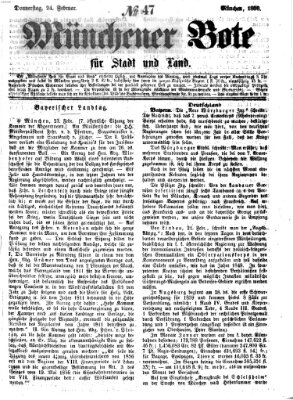 Münchener Bote für Stadt und Land Donnerstag 24. Februar 1859