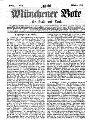 Münchener Bote für Stadt und Land Freitag 11. März 1859