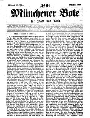 Münchener Bote für Stadt und Land Mittwoch 16. März 1859