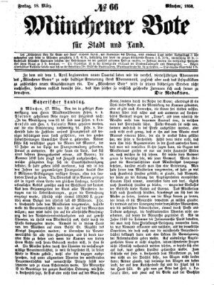 Münchener Bote für Stadt und Land Freitag 18. März 1859