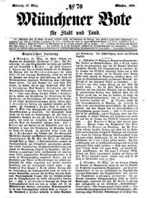 Münchener Bote für Stadt und Land Mittwoch 23. März 1859