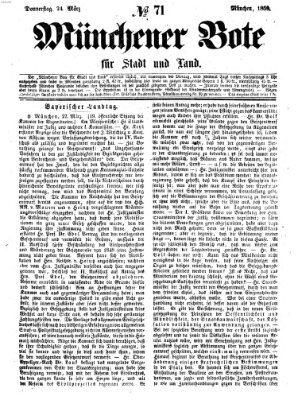 Münchener Bote für Stadt und Land Donnerstag 24. März 1859