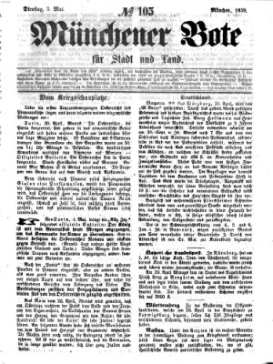 Münchener Bote für Stadt und Land Dienstag 3. Mai 1859