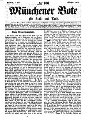 Münchener Bote für Stadt und Land Mittwoch 4. Mai 1859