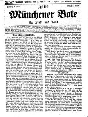 Münchener Bote für Stadt und Land Sonntag 8. Mai 1859